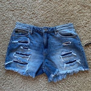 RanCan 100% Cotton Jean Shorts Cut Offs, size 13/30